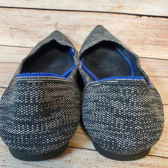 Rothys Womens Size 10 Granite Heather "The Point" Pointed Toe Ballet Flats - Picture 4 of 12